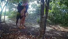 Curvy Latina Wife Fucks Big Black Cock Outdoors