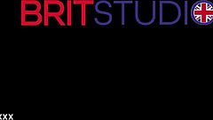 this hot british teen just got spitroasted by neighbors