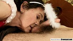 Very Old Hairy Pussy Gets Fucked By Young Stud