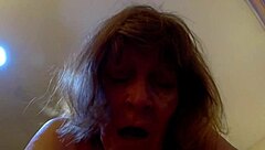 Granny Vampyra Pegs And Drinks Cum