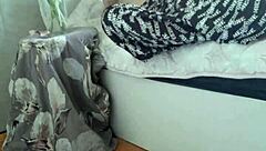 Elza Kom In Nylon Tights Fetish With Panty Sniffing In Bedroom