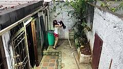 Fucking with the neighbor when her husband is not around