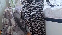 Elza Kom In Nylon Tights Fetish With Panty Sniffing In Bedroom