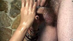 Hot handjob ends with cum dripping 😍