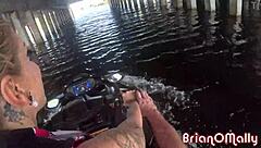 Skinny Stephanie Love Teases And Deepthroats Big Cock On Jet-Ski With Brian Omally