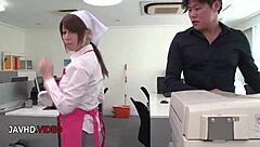asian office lady chihiro akino masters hardcore blowjob.