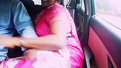 Beautiful Sexy Saree HOUSEWIFE DIRTY TALKS With BOYFRIEND In CAR Indian Romance