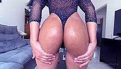 Brazilian housewife surprises husband with new lingerie, leading to cuckold fun with roommate