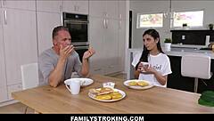 latina teen 18+ stepdaughter seduces stepdad