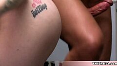 Cute streamer caught stealing offers tiny pussy to mall cop