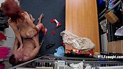 security guard catches elise london in hardcore office sex