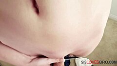 Step brother fills petite teen holes with cum