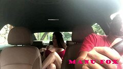 Masturbated for uber driver who couldn't resist.