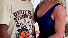 fan wins contest ~ gives huge creampie ride