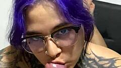 Latina Sucks Neighbor's Monster Dick Sloppily