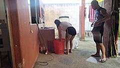 My wife left and the curvy Latina maid couldn't resist my hard cock