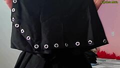 Latina Brunette Tries on New Clothes, Showing Off Her Natural Tits and Ass in Softcore Lingerie Solo