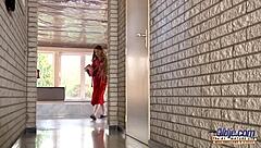 Teen Babe Sucks Old Cock In Sauna Before Getting Fucked