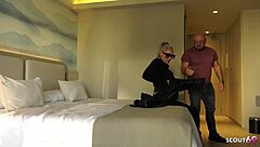 Slim german mature wife with tattoos discusses no condom cheating at hotel