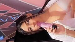 universitaria se roca con su dildo