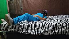 Mother-In-Law Teases With Her Hot Pussy Smell In Bed