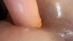 Tight Shemale Plays with 11 Inch Dildo