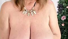 horny granny mariaold seduces with huge tits and masturbates to orgasm