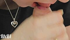 He cums as I caress him with my tongue.