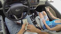 teen short haired blonde cutie picked up on street for doggystyle cash sex