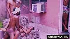 Amateurs fucked me in hardcore style until I came twice, my hot latina pussy