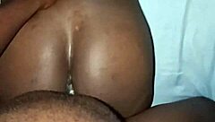 Ebony hot girlfriend getting fucked from behind and creaming on my dick full clip on sheer