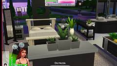 Sexy redhead and newlywed in Sims 4 adventure