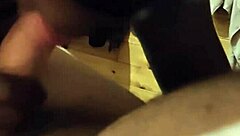 Feeling the passion as my black wife gives an intense blowjob in our hotel room