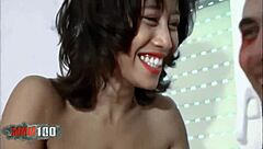 Hey, petite Asian babe Betty is fucking with Alex!