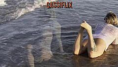 Black guy fucked my ass deep with his thick cock on the beach