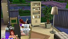 Sexy redhead and newlywed in Sims 4 adventure