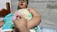 futanari stepmom grows a huge cock at midnight and shows off to stepson.