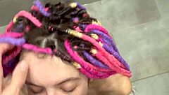 Skinny Girl Squirts After Cumshot and Sperm Eating