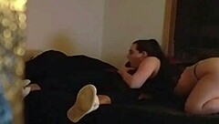 Amber Sucks Rookie Cameraman's Cock Interracially