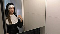 shy teen nun angelina brill takes bbc creampie