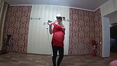 Pregnant Milf's Striptease