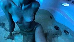 feeling sexy in a bikini during a relaxing bathroom masturbation session