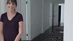 Babysitter gives handjob and rides cock in POV