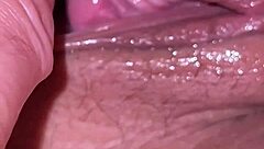 Petite babe jerks off staring at sexy holes at night