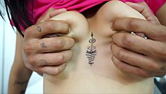 Latina teen in sexuality training holds semen during interview