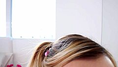19 yo handles huge cock pov no hands, swallows load!