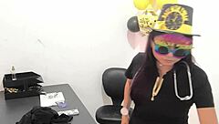 i moan like a whore trying the anal plug my boyfriend gave me in the office