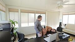 yo, watch this young student get used hard in a big office!