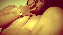 latina bbw in red lingerie unleashes her sensual side with masturbation