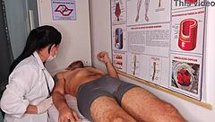 Erection In Front Of Nurse At Hospital